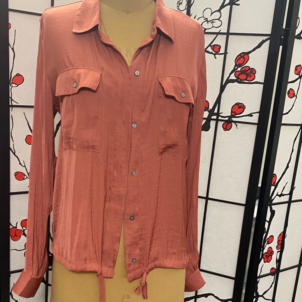 Women's Button Down Shirt in Rust
